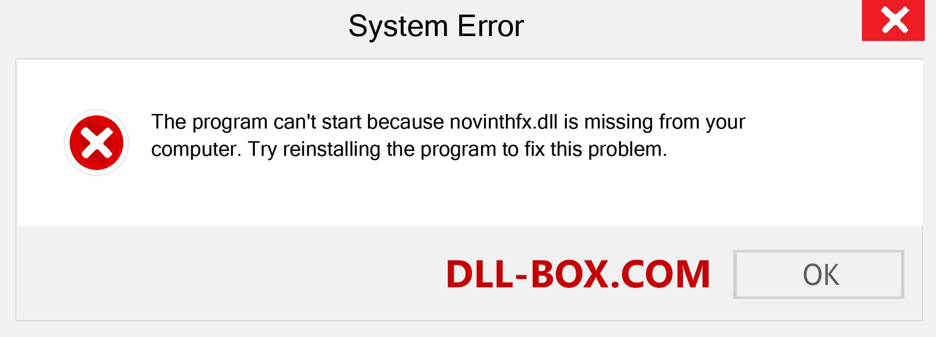  novinthfx.dll file is missing?. Download for Windows 7, 8, 10 - Fix  novinthfx dll Missing Error on Windows, photos, images